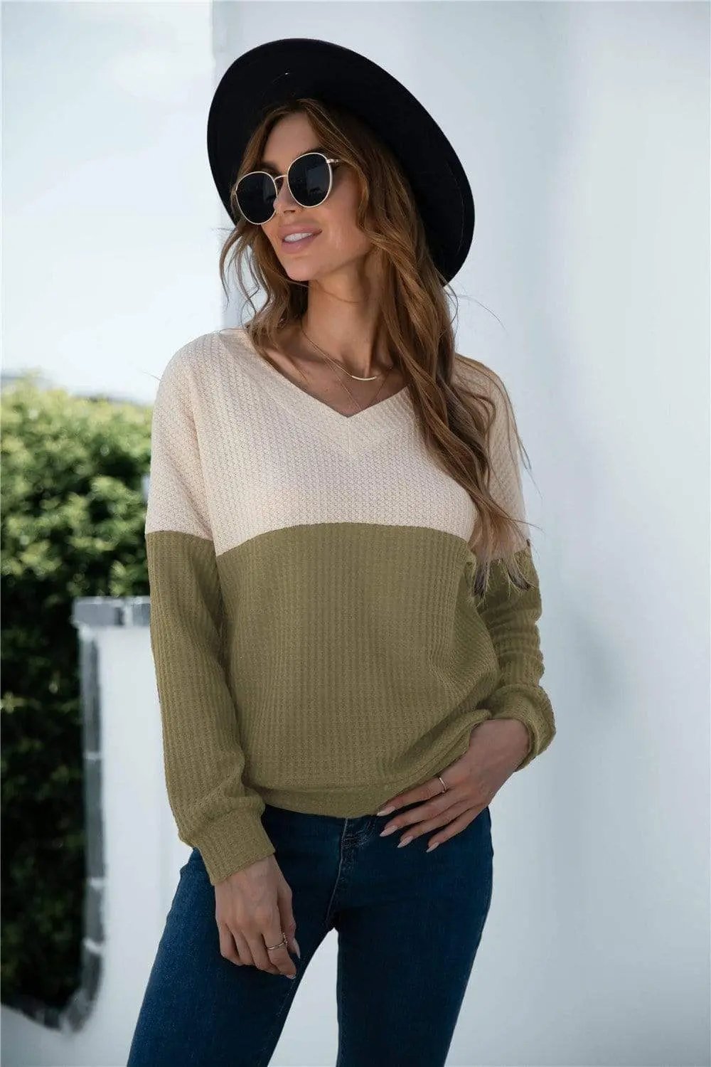 Two Tone Lux Sweater - Get it from Bo