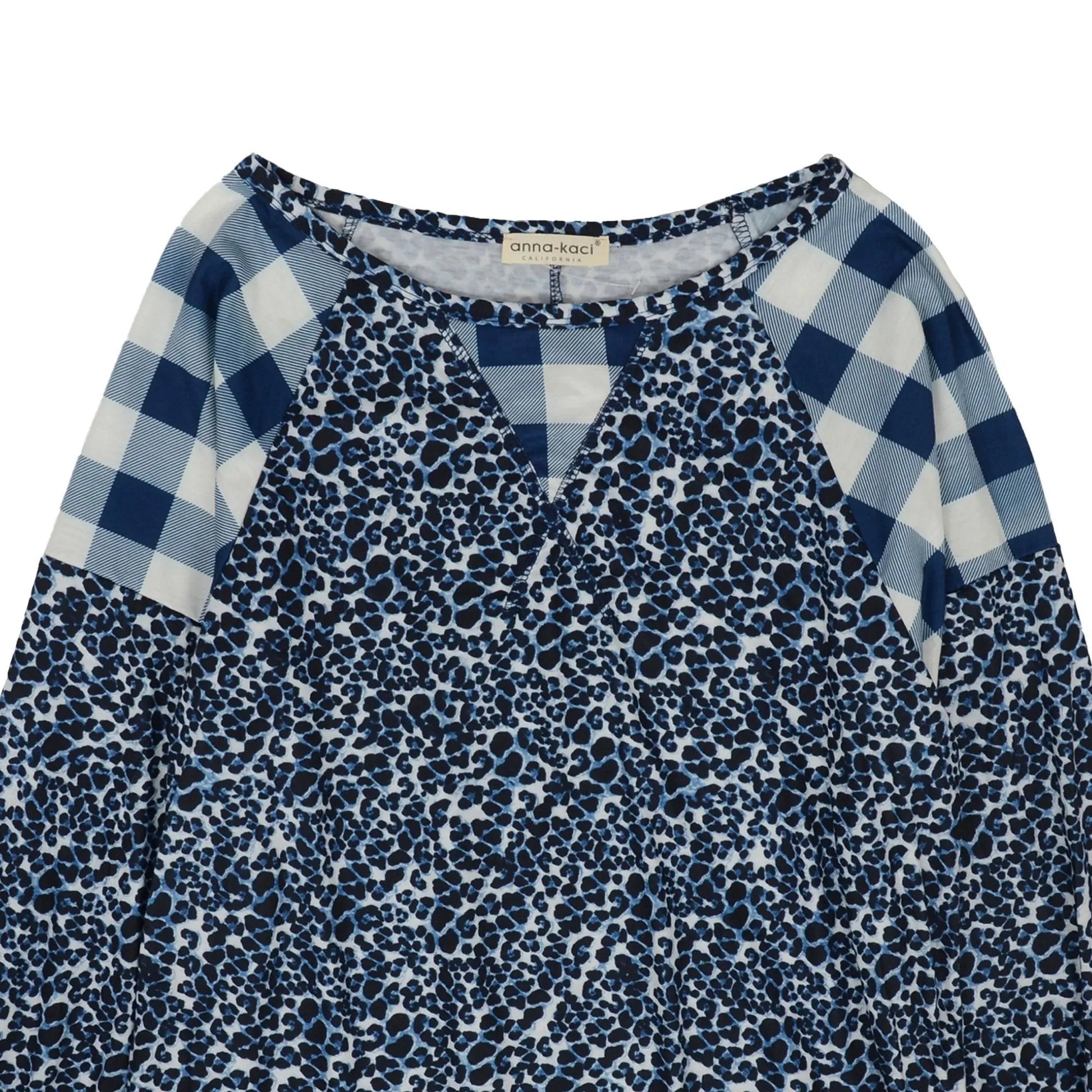 Two Tone Mixed Print Sweater - Get it from Bo