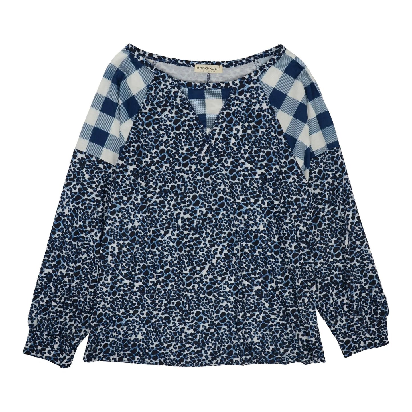 Two Tone Mixed Print Sweater - Get it from Bo