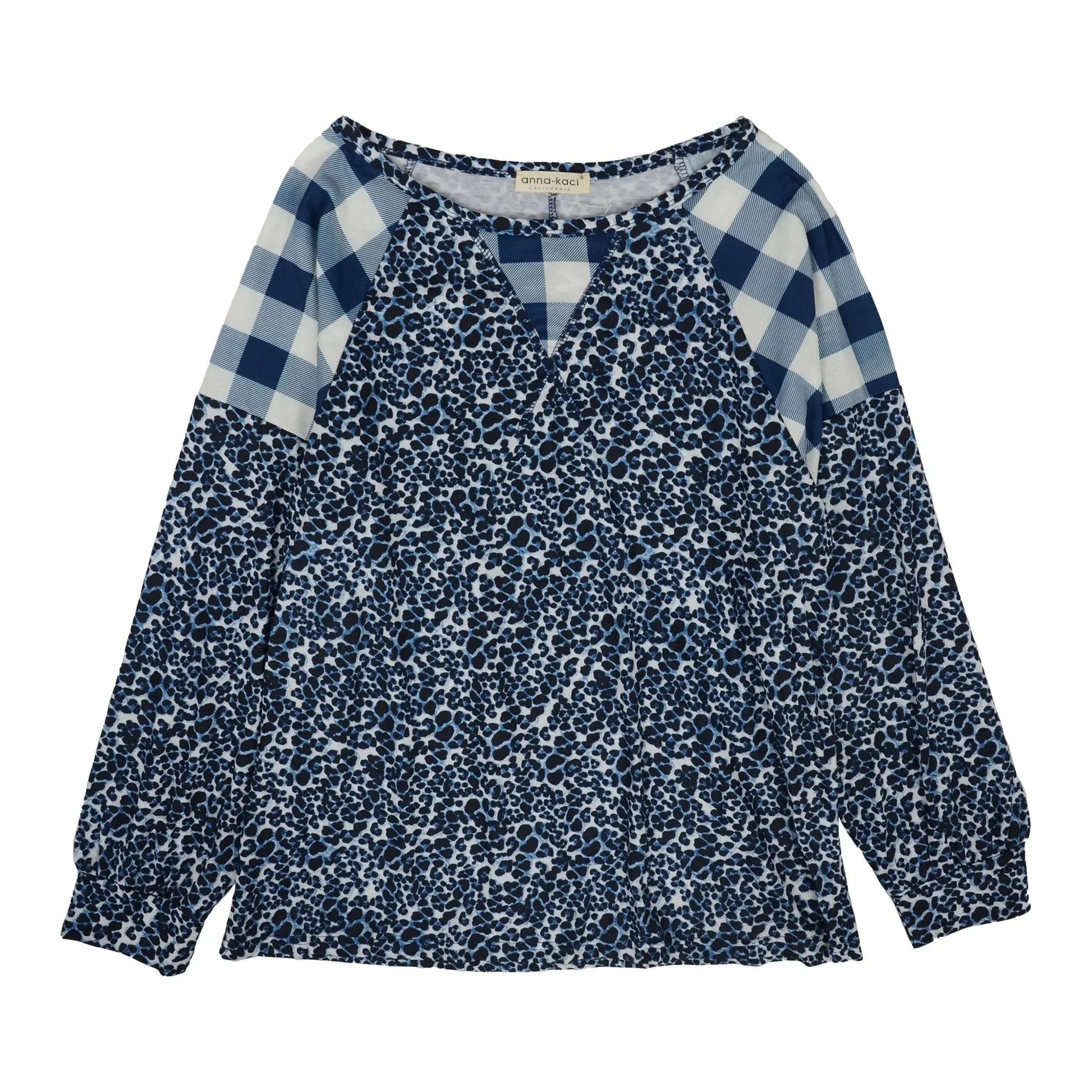 Two Tone Mixed Print Sweater - Get it from Bo