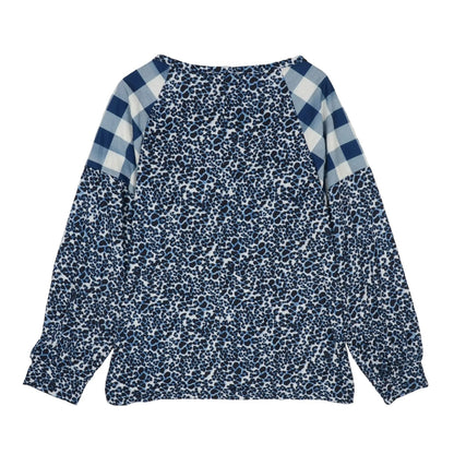 Two Tone Mixed Print Sweater - Get it from Bo