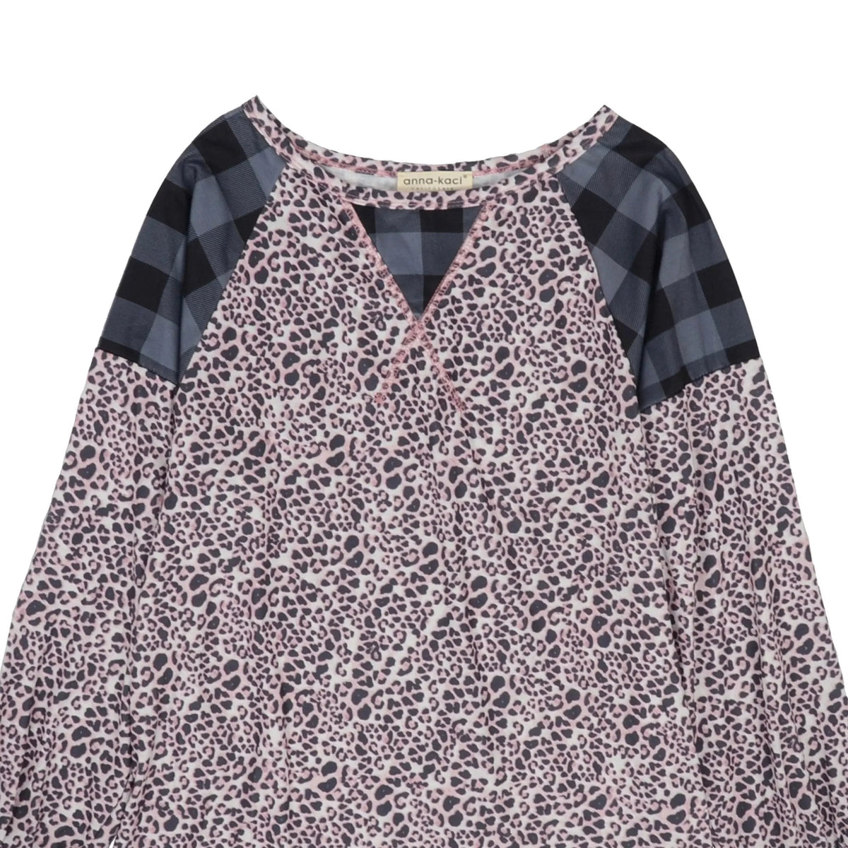 Two Tone Mixed Print Sweater - Get it from Bo