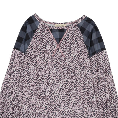 Two Tone Mixed Print Sweater - Get it from Bo