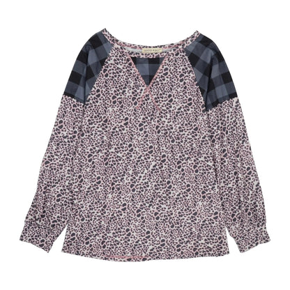 Two Tone Mixed Print Sweater - Get it from Bo