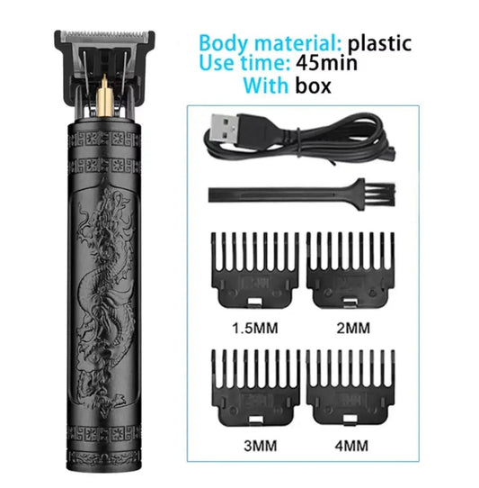USB Fast Charging Hair Trimmer Portable Cordless Shaver Barber Electric Hair Cutting Machine Vintage Hair Clipper For Hairdresse - Get it from Bo