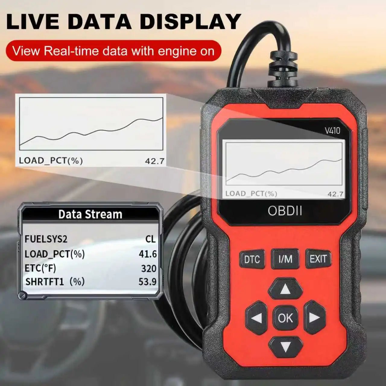 V410 Car Diagnostic Scanner Tool ABS Engine Oil Reset Function Auto Scanner Tool for All Cars - Get it from Bo