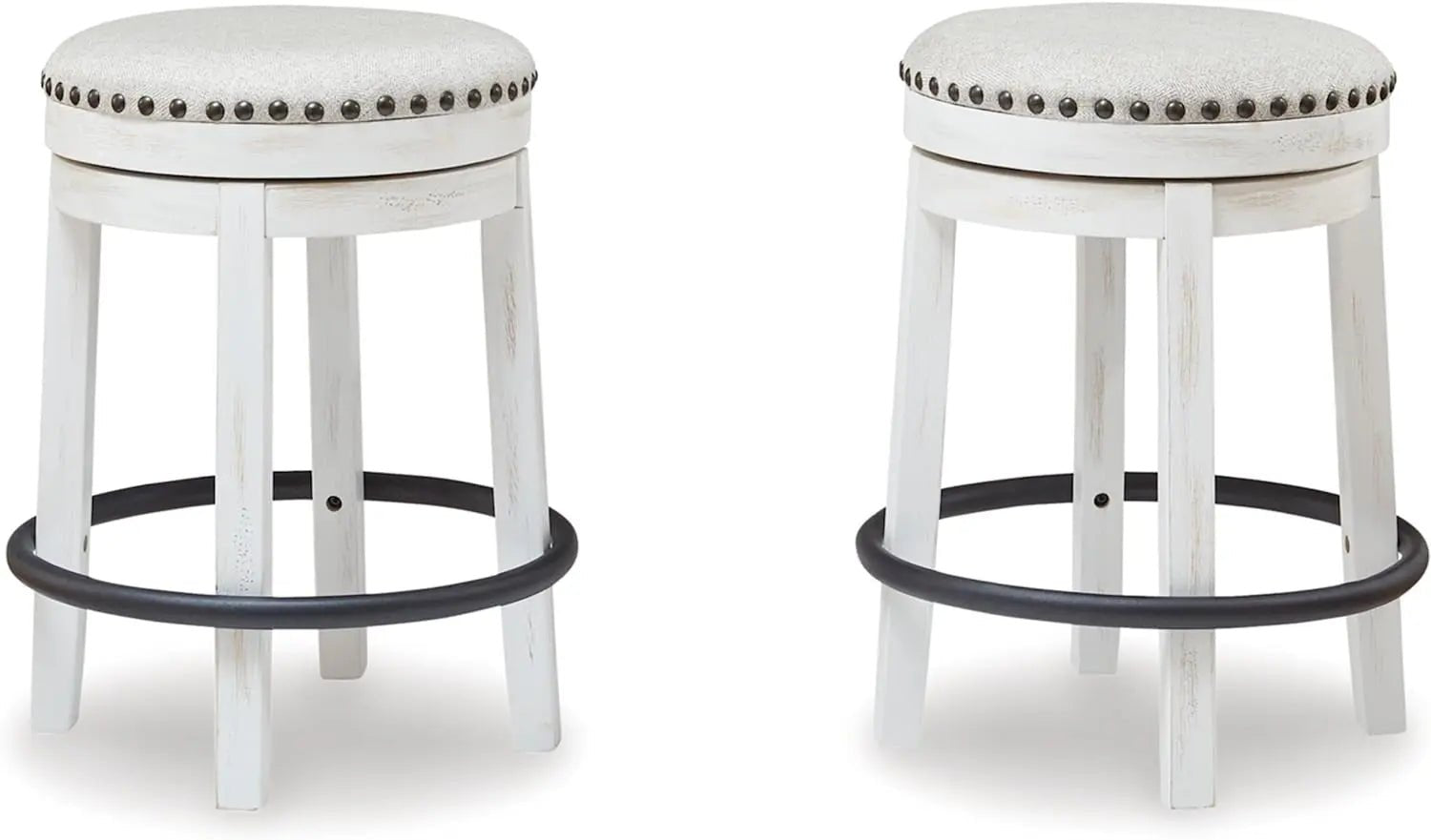 Valebeck 24Inch Counter Height Swivel Stool White Black - Get it from Bo