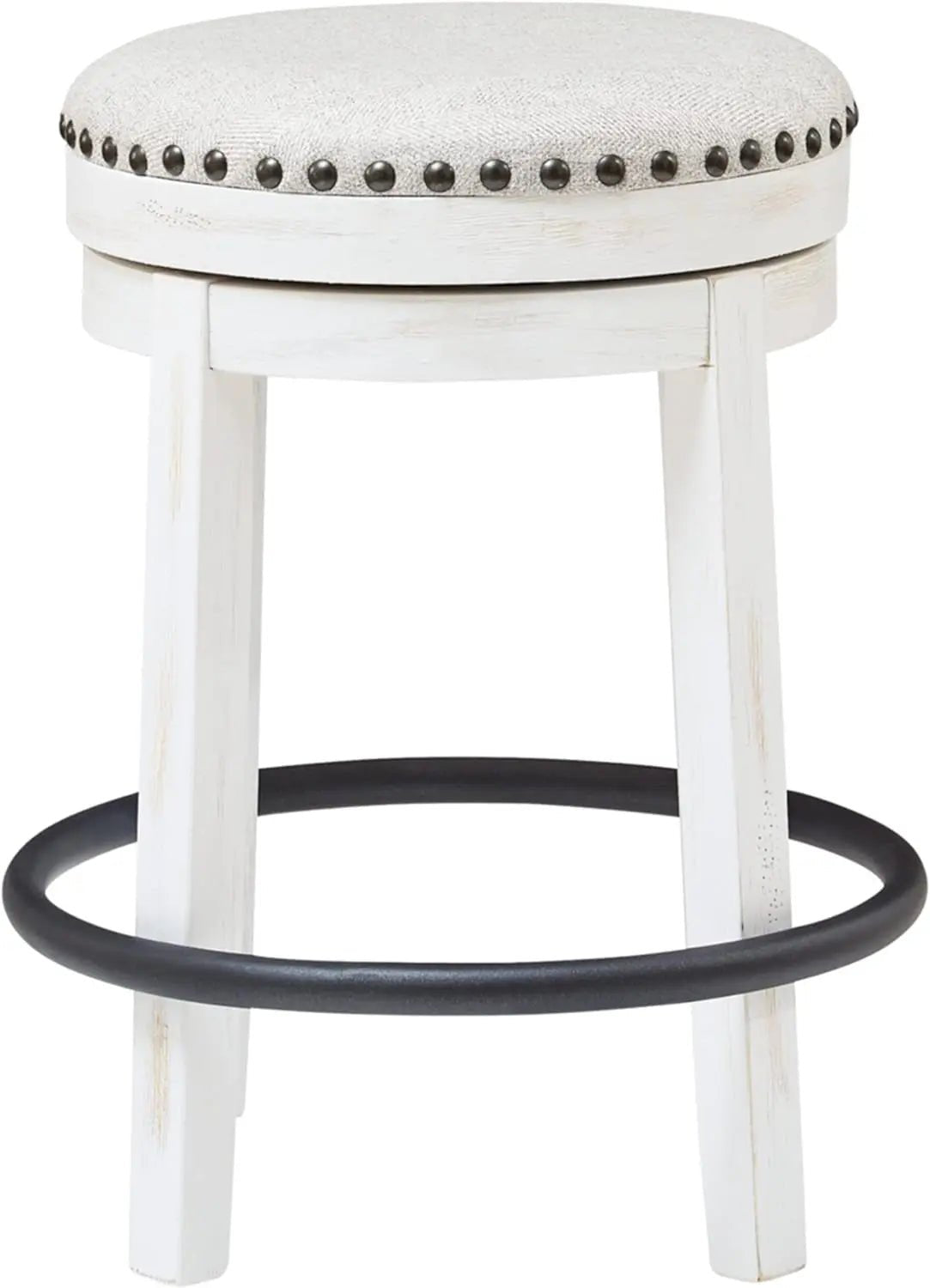Valebeck 24Inch Counter Height Swivel Stool White Black - Get it from Bo