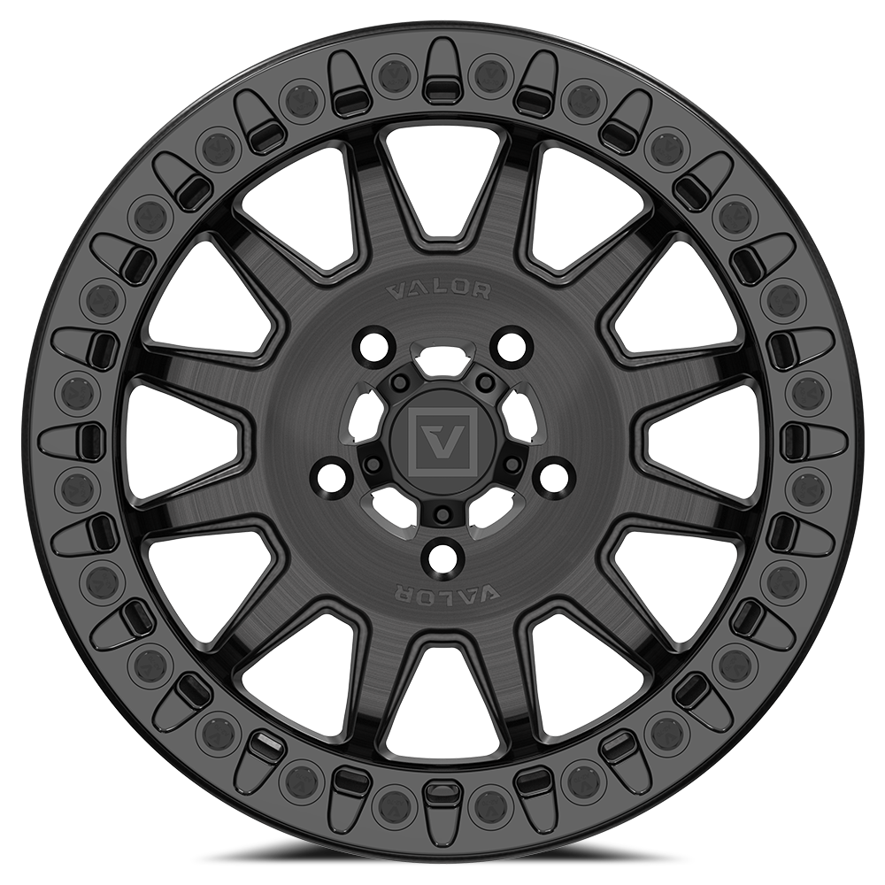 V09 Beadlock UTV Wheel Brushed Charcoal Valor Offroad