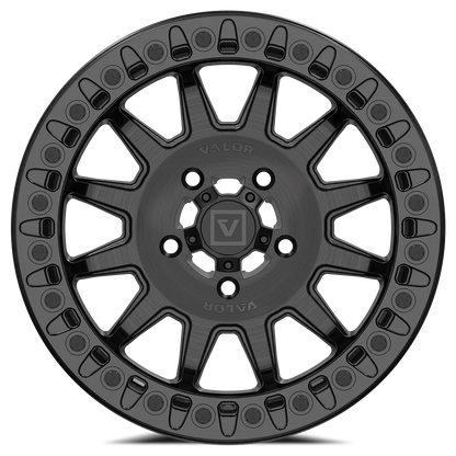 V09 Beadlock UTV Wheel Brushed Charcoal Valor Offroad