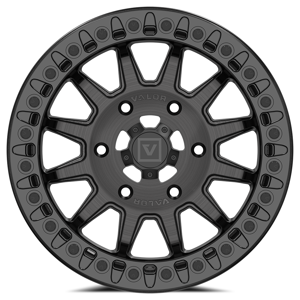 V09 Beadlock UTV Wheel Brushed Charcoal Valor Offroad