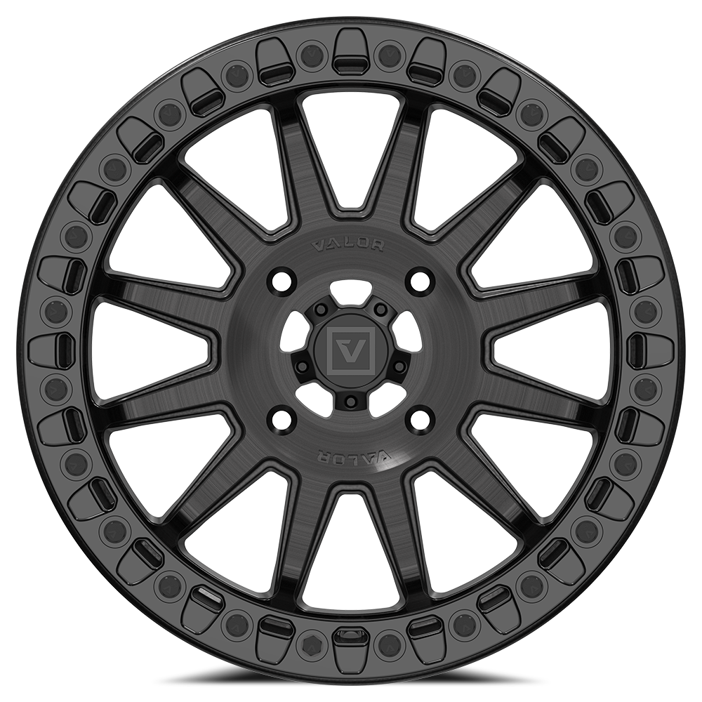 V09 Beadlock UTV Wheel Brushed Charcoal Valor Offroad