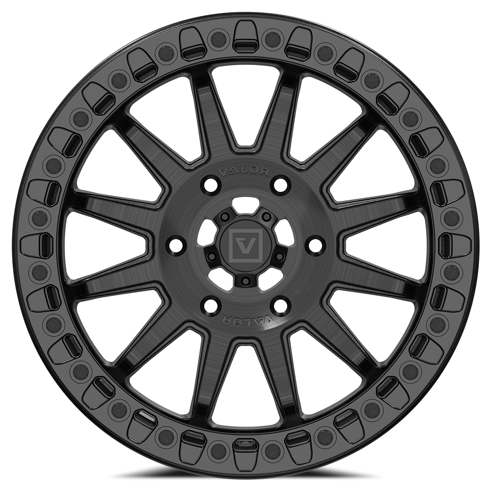 V09 Beadlock UTV Wheel Brushed Charcoal Valor Offroad