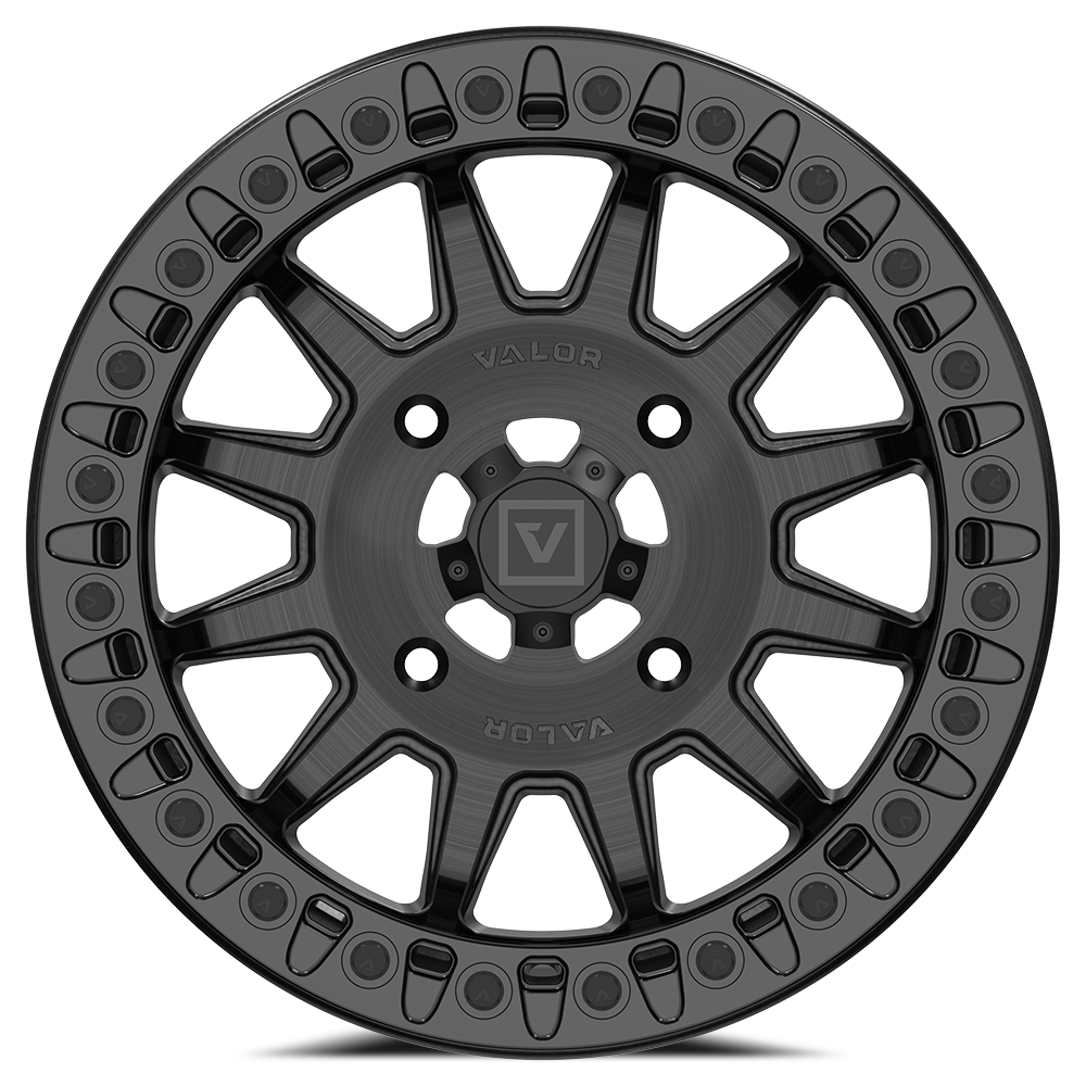 V09 Beadlock UTV Wheel Brushed Charcoal Valor Offroad