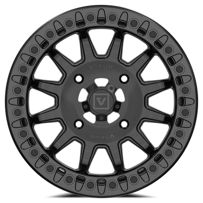 V09 Beadlock UTV Wheel Brushed Charcoal Valor Offroad
