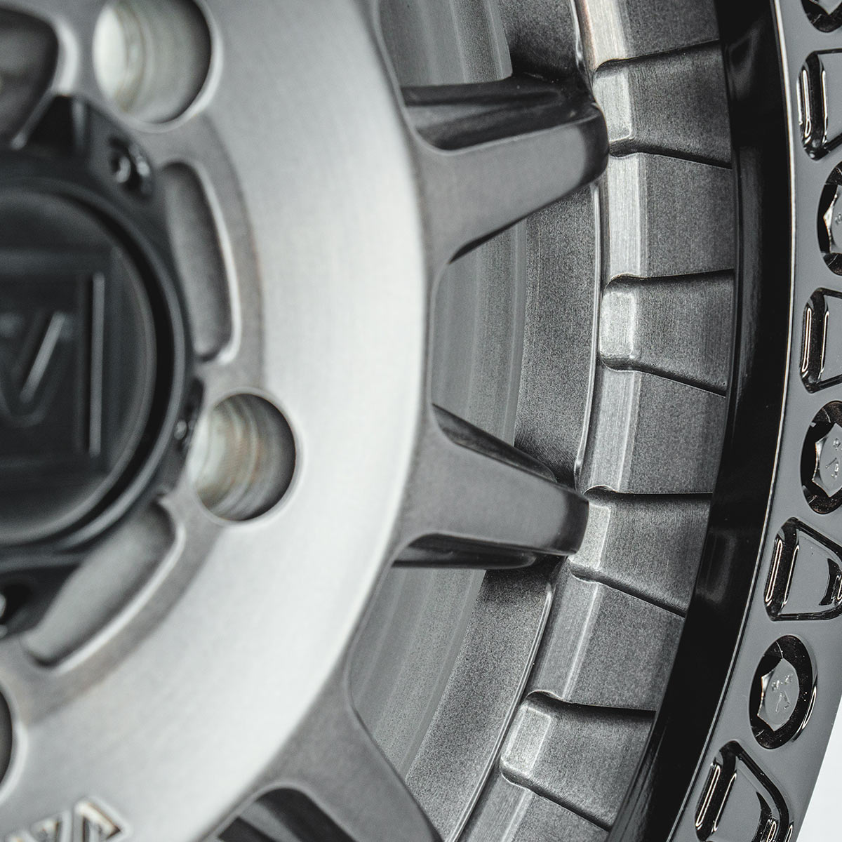 V09 Beadlock UTV Wheel Brushed Charcoal Valor Offroad
