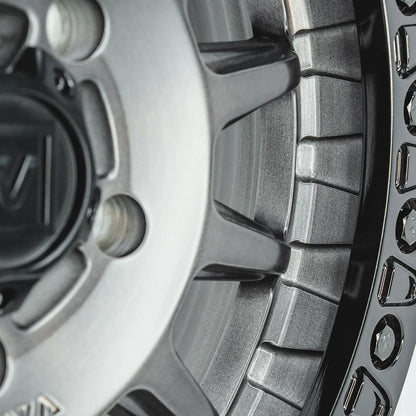V09 Beadlock UTV Wheel Brushed Charcoal Valor Offroad