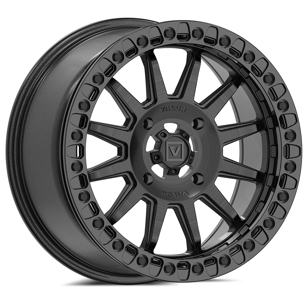 V09 Beadlock UTV Wheel Brushed Charcoal Valor Offroad