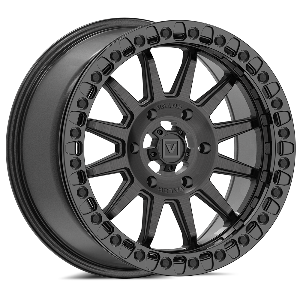 V09 Beadlock UTV Wheel Brushed Charcoal Valor Offroad