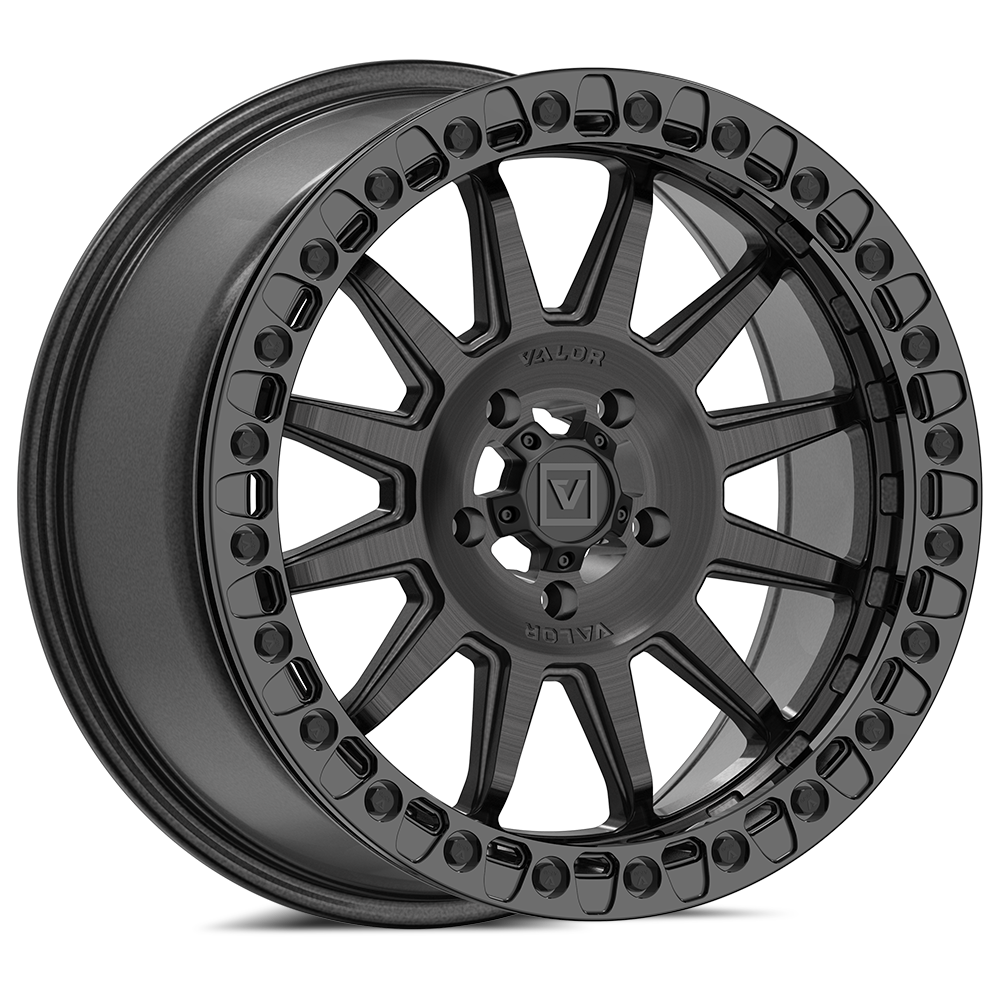 V09 Beadlock UTV Wheel Brushed Charcoal Valor Offroad