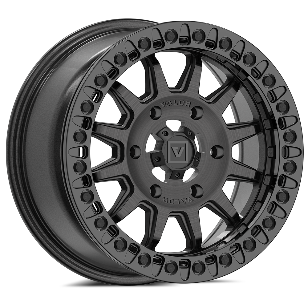 V09 Beadlock UTV Wheel Brushed Charcoal Valor Offroad