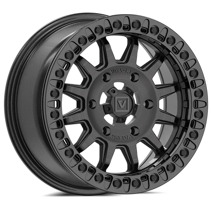 V09 Beadlock UTV Wheel Brushed Charcoal Valor Offroad