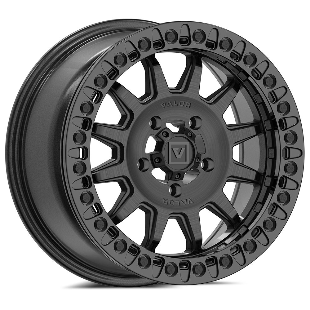 V09 Beadlock UTV Wheel Brushed Charcoal Valor Offroad