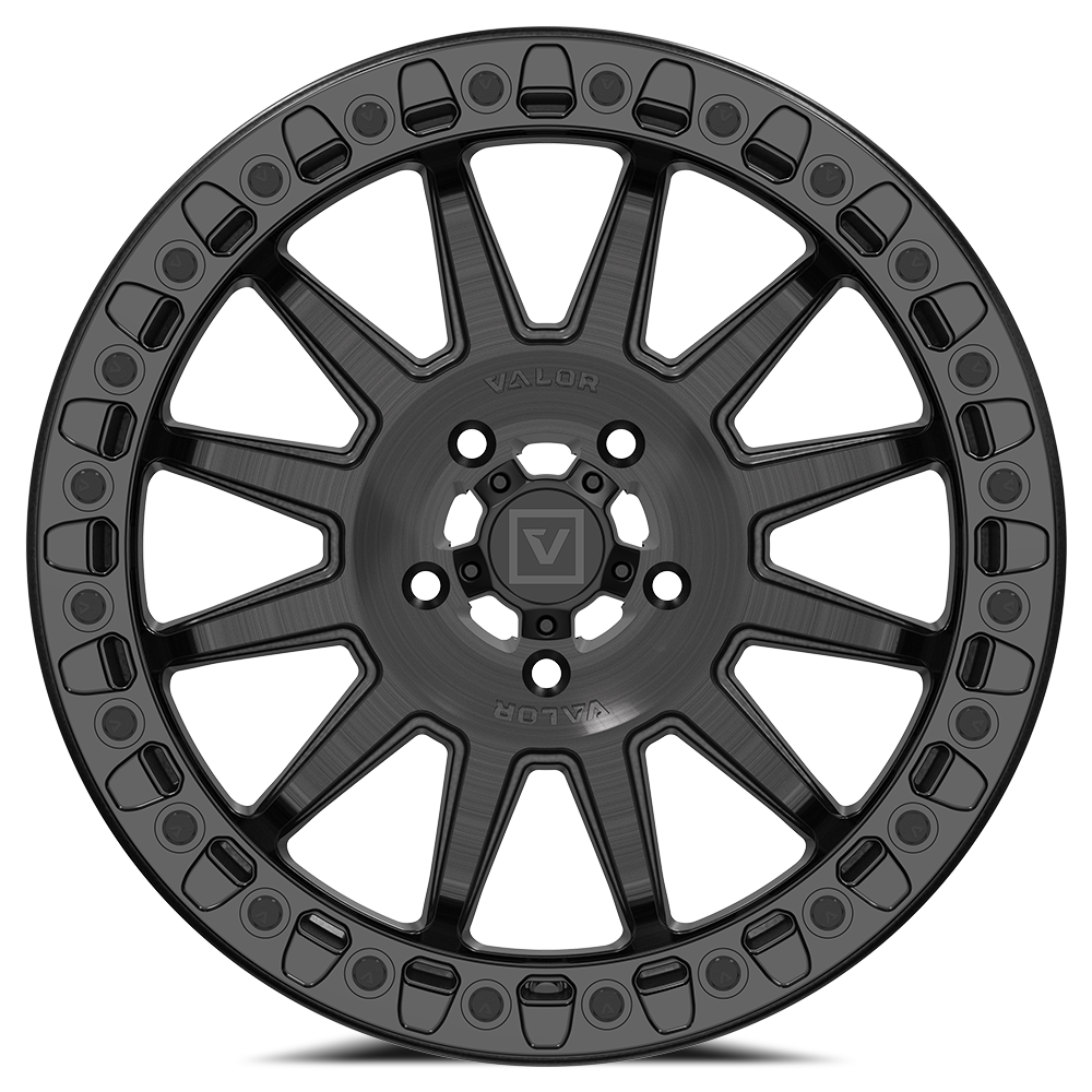 V09 Beadlock UTV Wheel Brushed Charcoal Valor Offroad