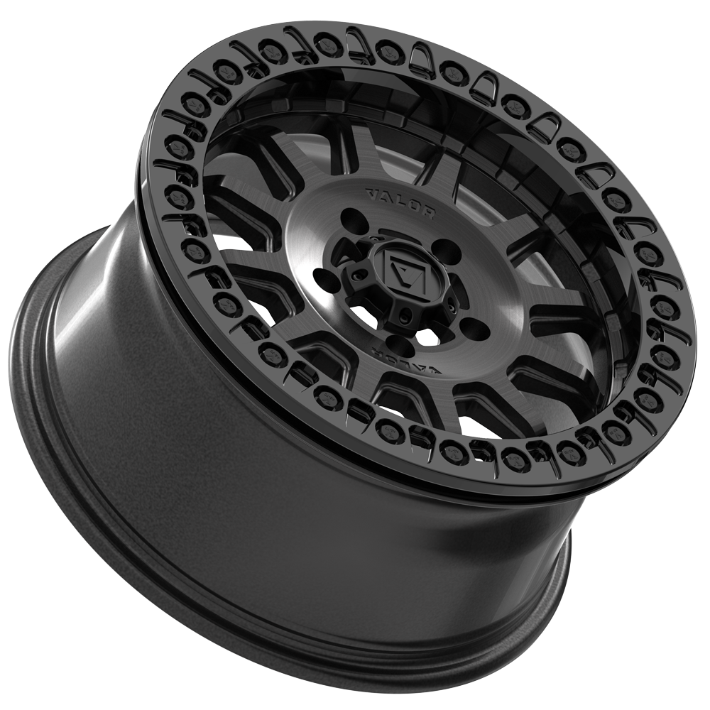 V09 Beadlock UTV Wheel Brushed Charcoal Valor Offroad