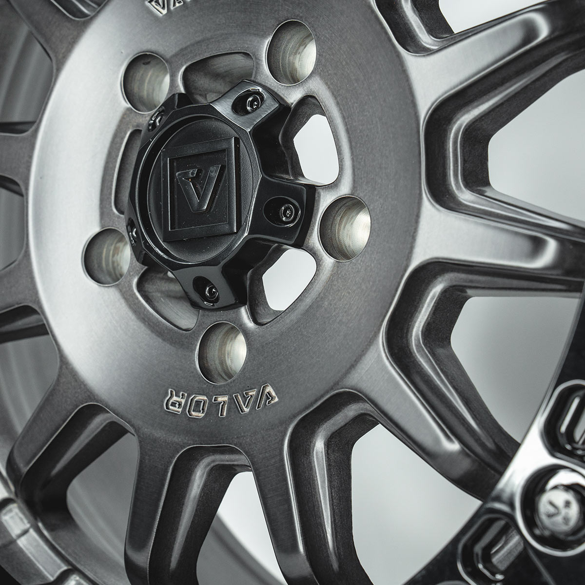 V09 Beadlock UTV Wheel Brushed Charcoal Valor Offroad