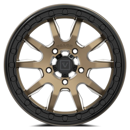 V15 Beadlock UTV Wheel Beadlock Satin Bronze Valor Offroad