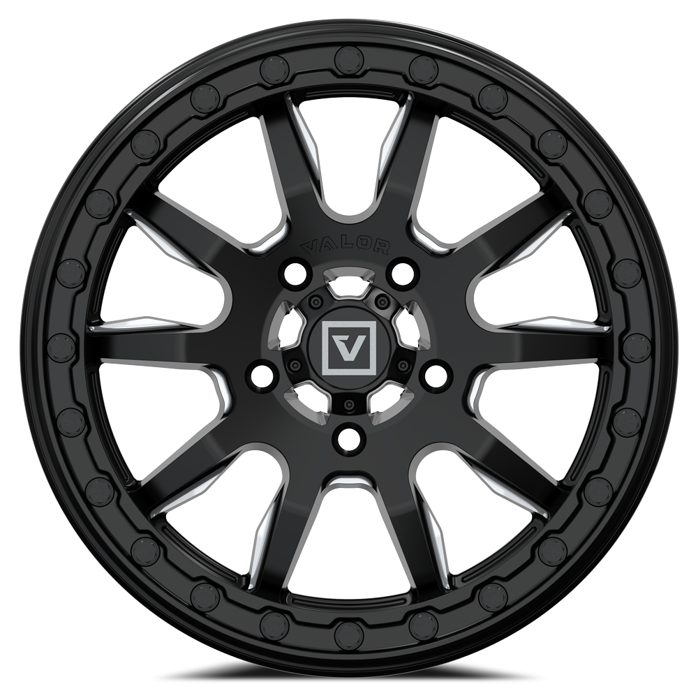 V15 Beadlock UTV Wheel Satin Black Valor Offroad