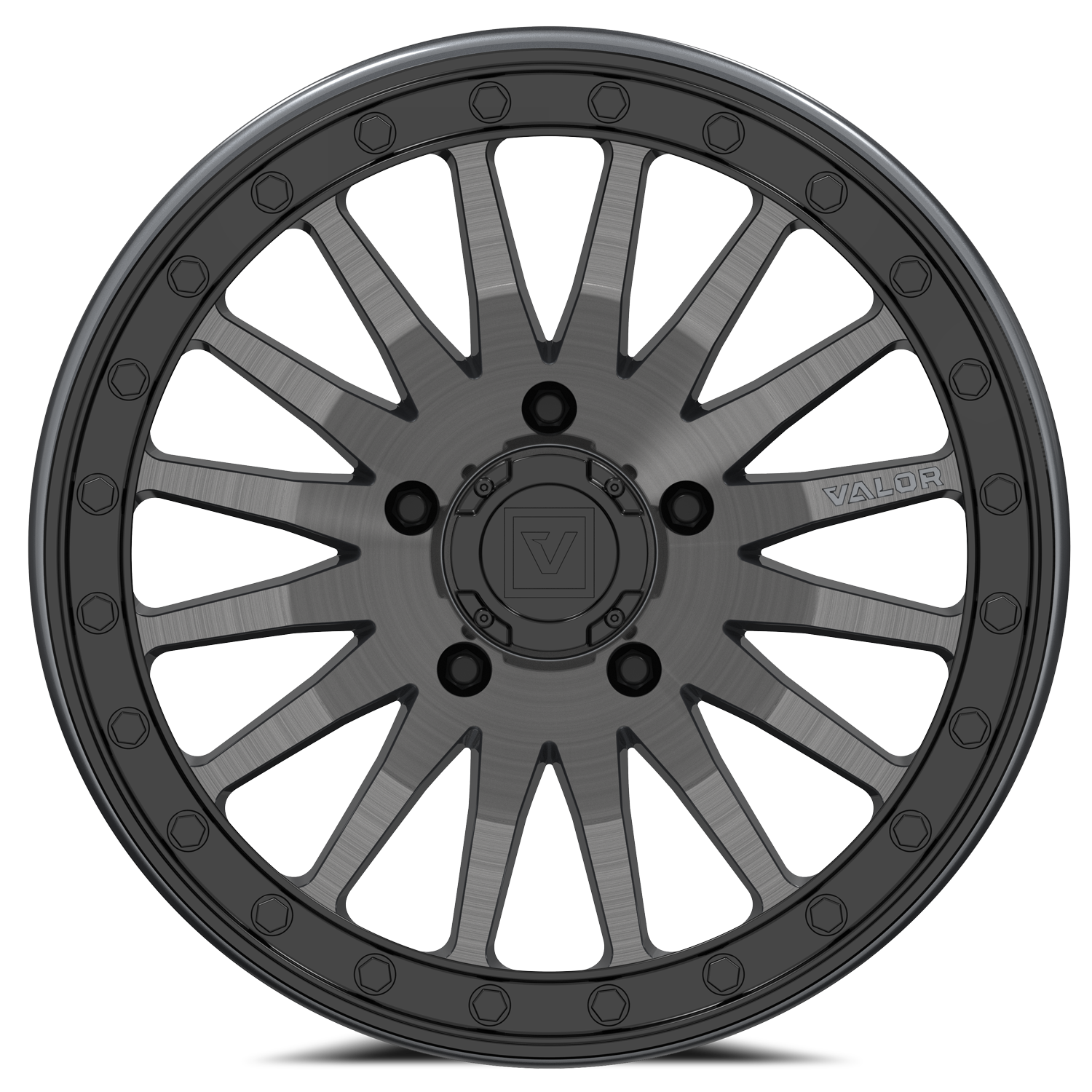 V06 Beadlock UTV Wheel Brushed Gunmetal Valor Offroad