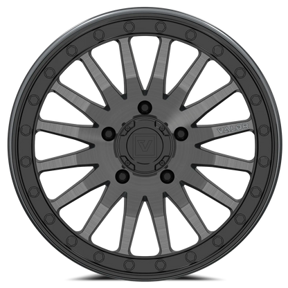 V06 Beadlock UTV Wheel Brushed Gunmetal Valor Offroad