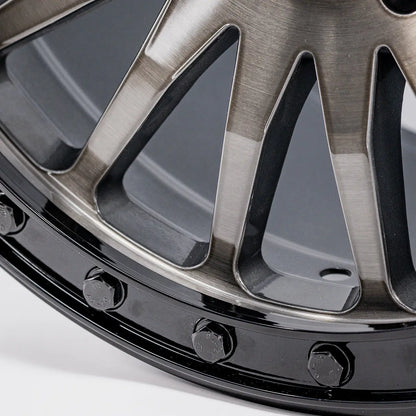 V06 Beadlock UTV Wheel Brushed Gunmetal Valor Offroad