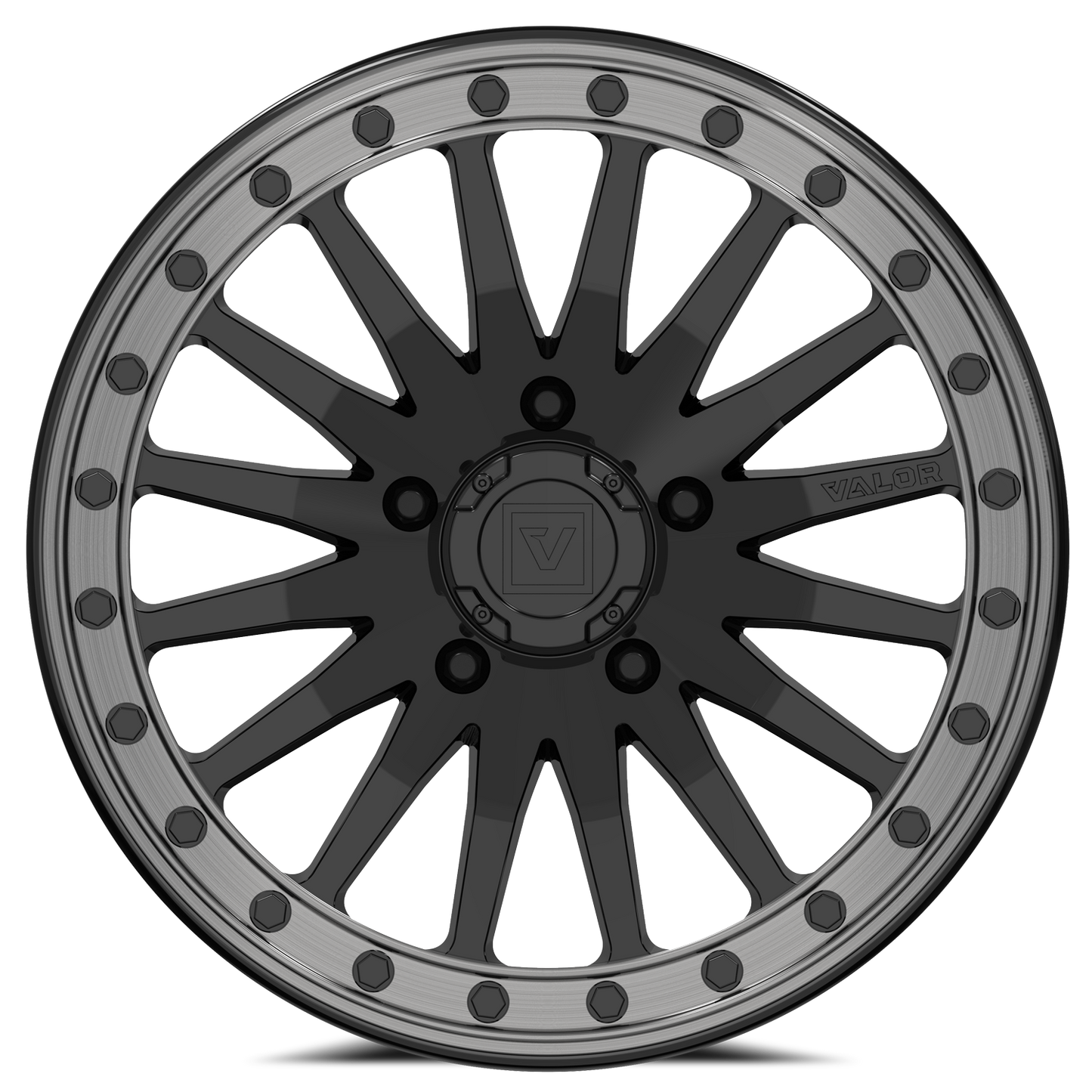 V06 Beadlock UTV Wheel Gloss Black Valor Offroad