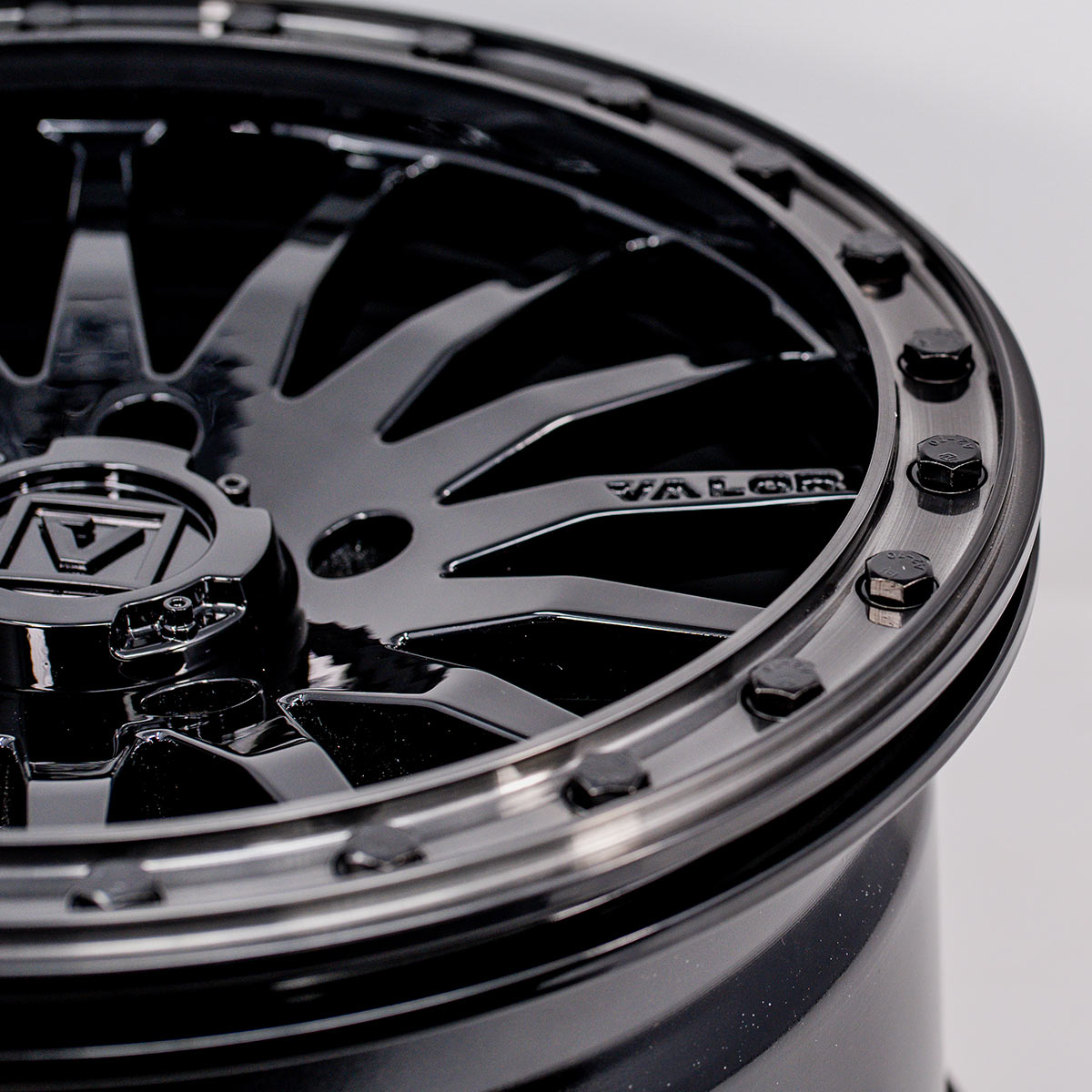 V06 Beadlock UTV Wheel Gloss Black Valor Offroad