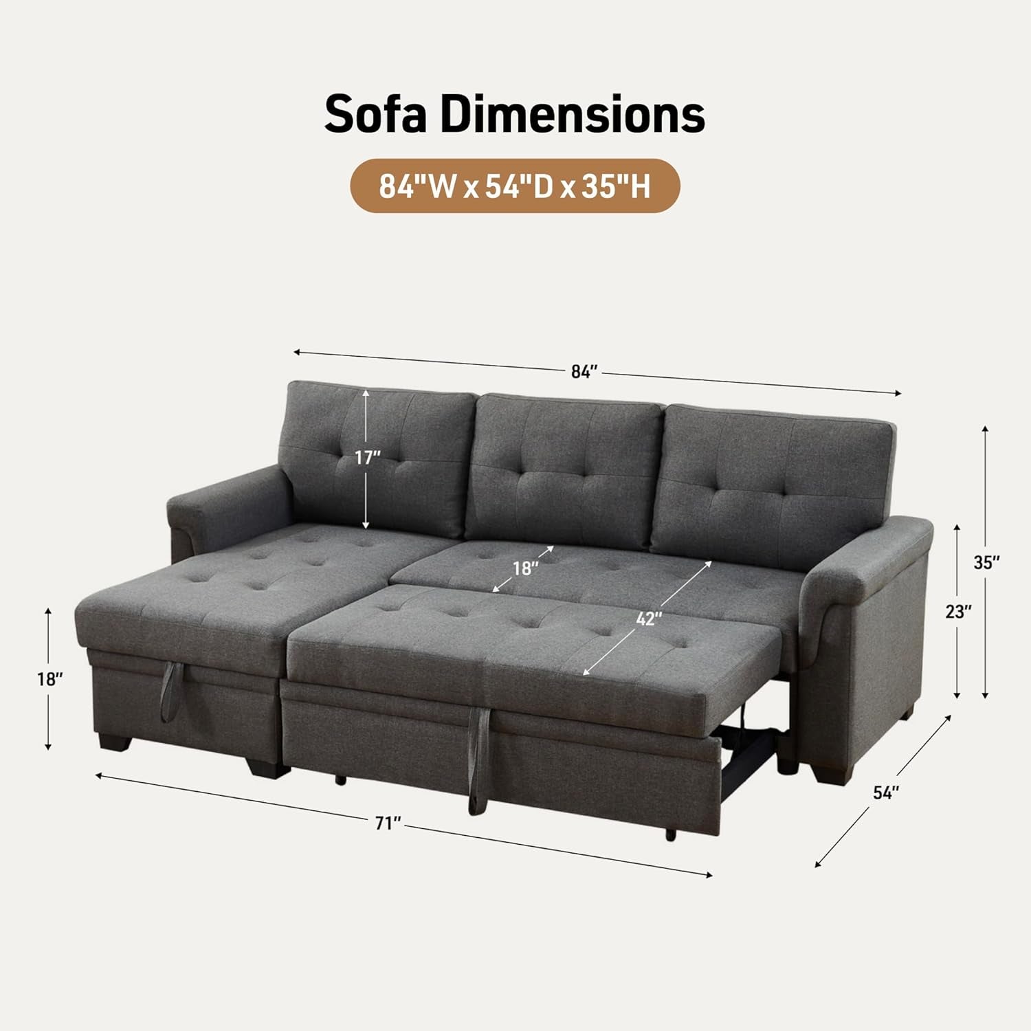 Versatile Sleeper Couch with Storage for Small Spaces ShipItFurniture