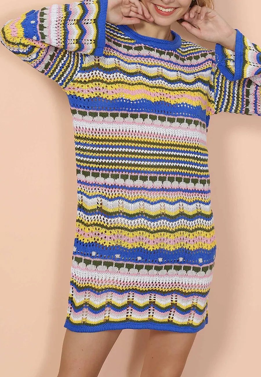 Vibrant Holiday Knit Sweater Dress - Get it from Bo