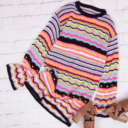 Vibrant Holiday Knit Sweater Dress - Get it from Bo