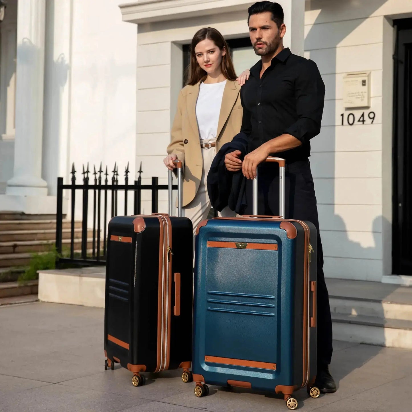 Vintage 3 Piece Expandable Retro Luggage Set - Get it from Bo