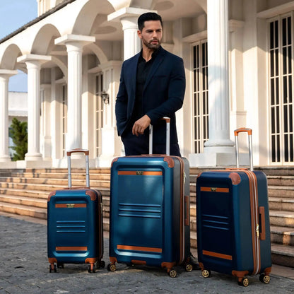 Vintage 3 Piece Expandable Retro Luggage Set - Get it from Bo
