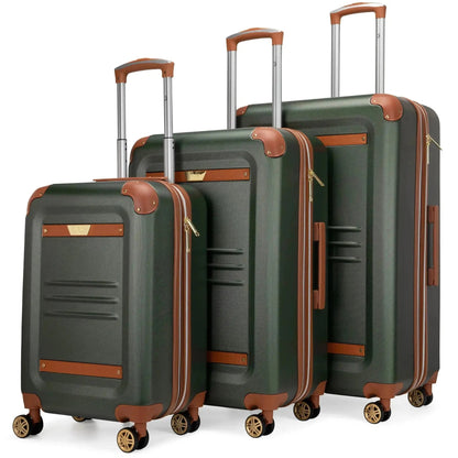Vintage 3 Piece Expandable Retro Luggage Set - Get it from Bo
