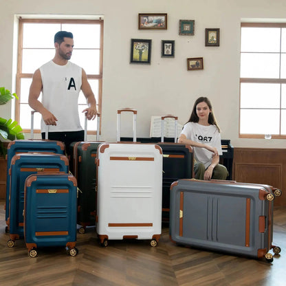 Vintage 3 Piece Expandable Retro Luggage Set - Get it from Bo