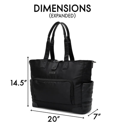 Voyage 25L Twill and Vegan Leather Weekender Tote Bag - Get it from Bo