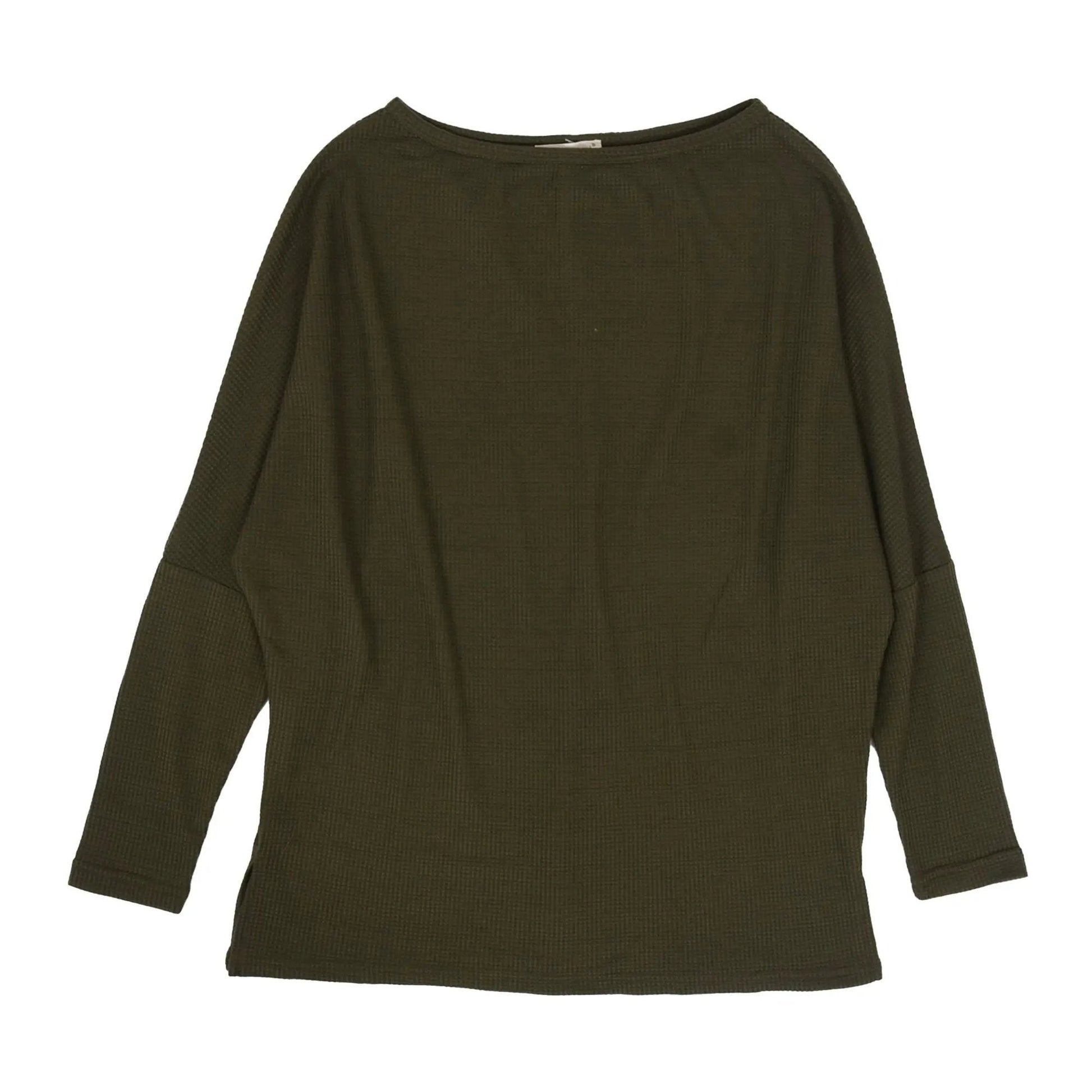 Waffle Knit Off Shoulder Oversized Sweater - Get it from Bo