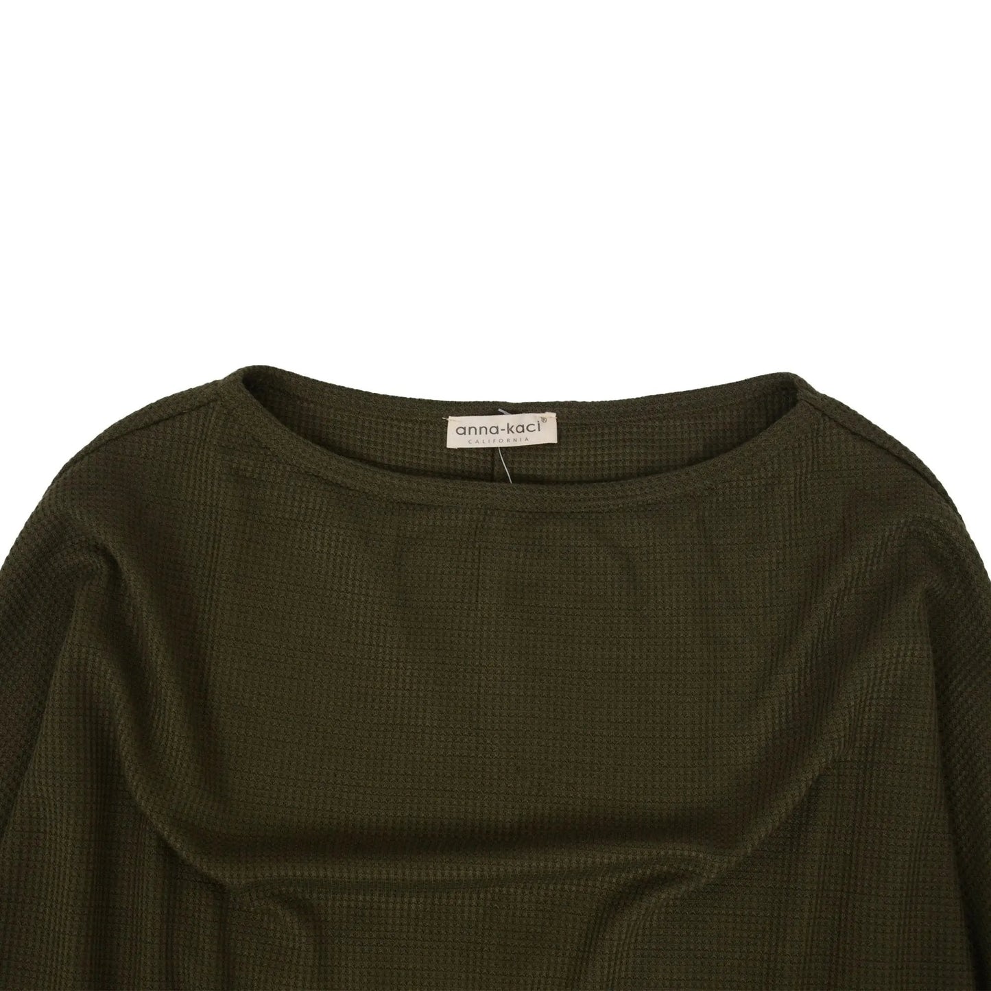 Waffle Knit Off Shoulder Oversized Sweater - Get it from Bo