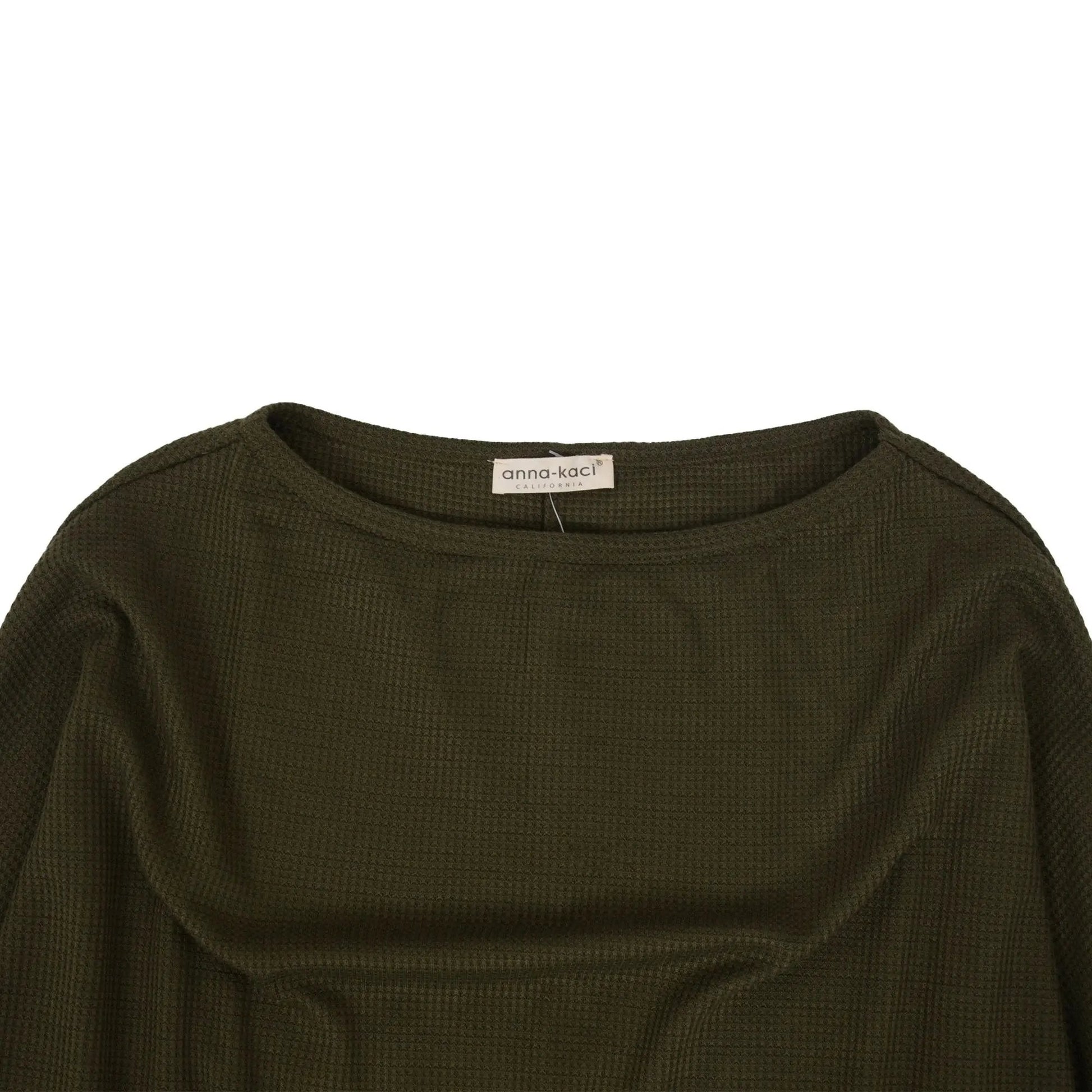 Waffle Knit Off Shoulder Oversized Sweater - Get it from Bo