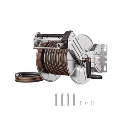 Wall Mounted Hose Reel-Stainless Steel-Heavy Duty - Get it from Bo