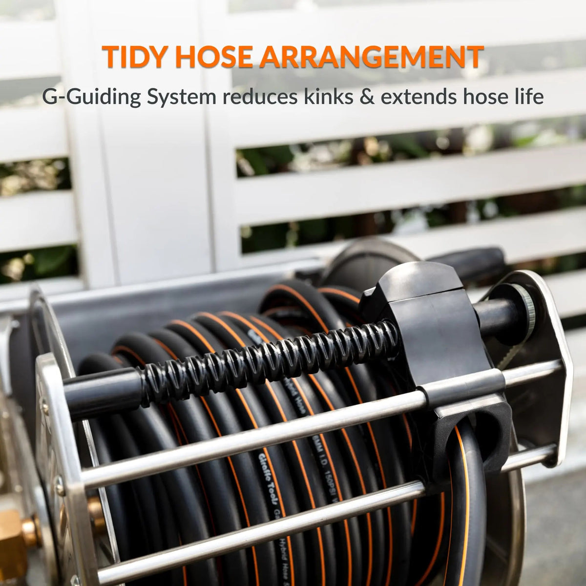 Wall Mounted Hose Reel-Stainless Steel-Heavy Duty - Get it from Bo